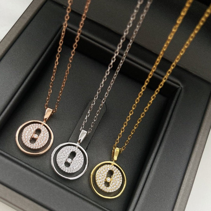 [Lumi Jewelery]LUCKY MOVER PM PAVED NECKLACE