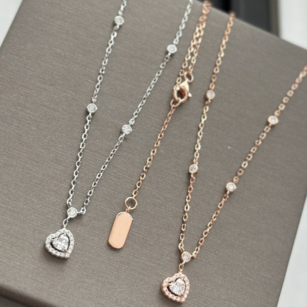 [Lumi Jewelery]JOY HEART DIAMOND NECKLACE