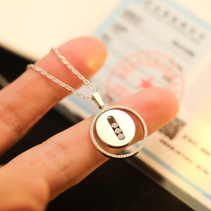 [Lumi Jewelery]LUCKY MOVE MM SILVER DIAMOND NECKLACE