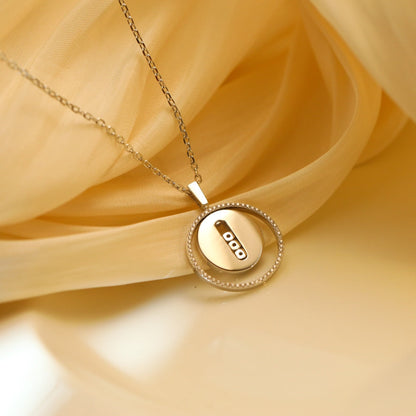 [Lumi Jewelery]LUCKY MOVE MM SILVER DIAMOND NECKLACE