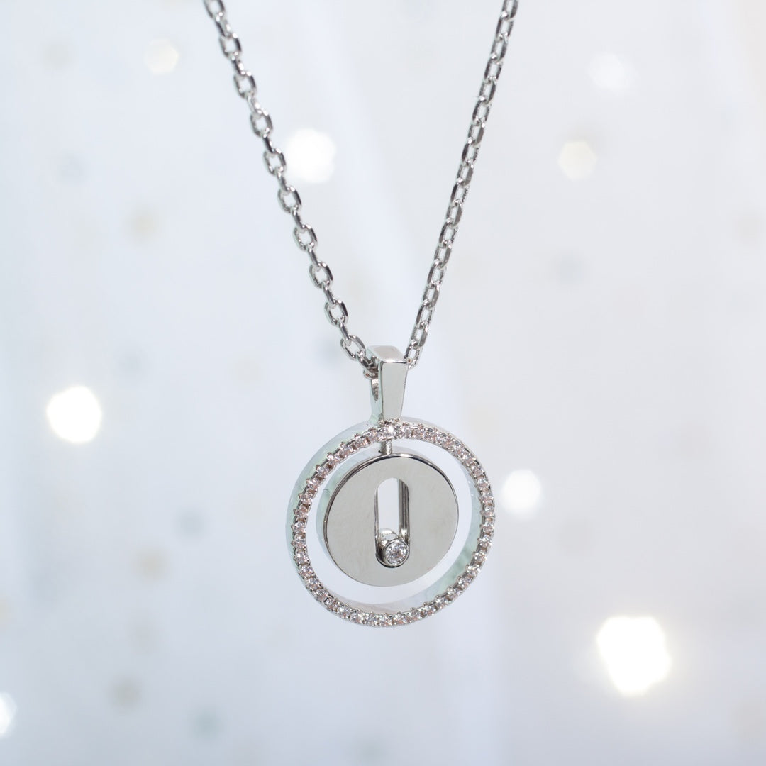 [Lumi Jewelery]LUCKY MOVE PM NECKLACE SILVER DIAMOND