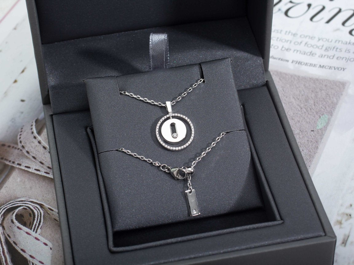 [Lumi Jewelery]LUCKY MOVE PM NECKLACE SILVER DIAMOND