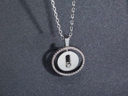 [Lumi Jewelery]LUCKY MOVE PM NECKLACE SILVER DIAMOND