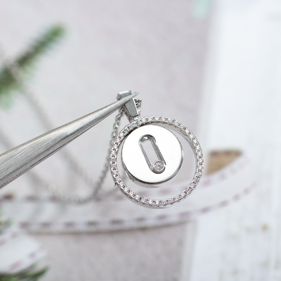 [Lumi Jewelery]LUCKY MOVE PM NECKLACE SILVER DIAMOND
