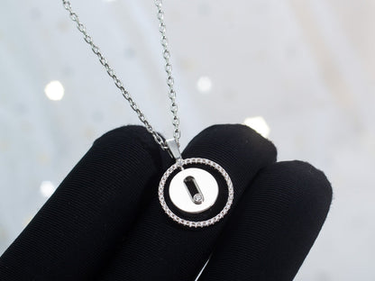 [Lumi Jewelery]LUCKY MOVE PM NECKLACE SILVER DIAMOND