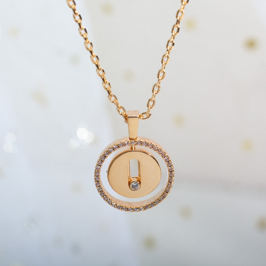 [Lumi Jewelery]LUCKY MOVE PM NECKLACE PINK GOLD DIAMOND