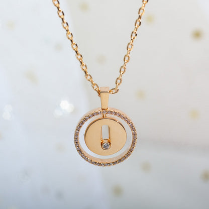[Lumi Jewelery]LUCKY MOVE PM NECKLACE PINK GOLD DIAMOND