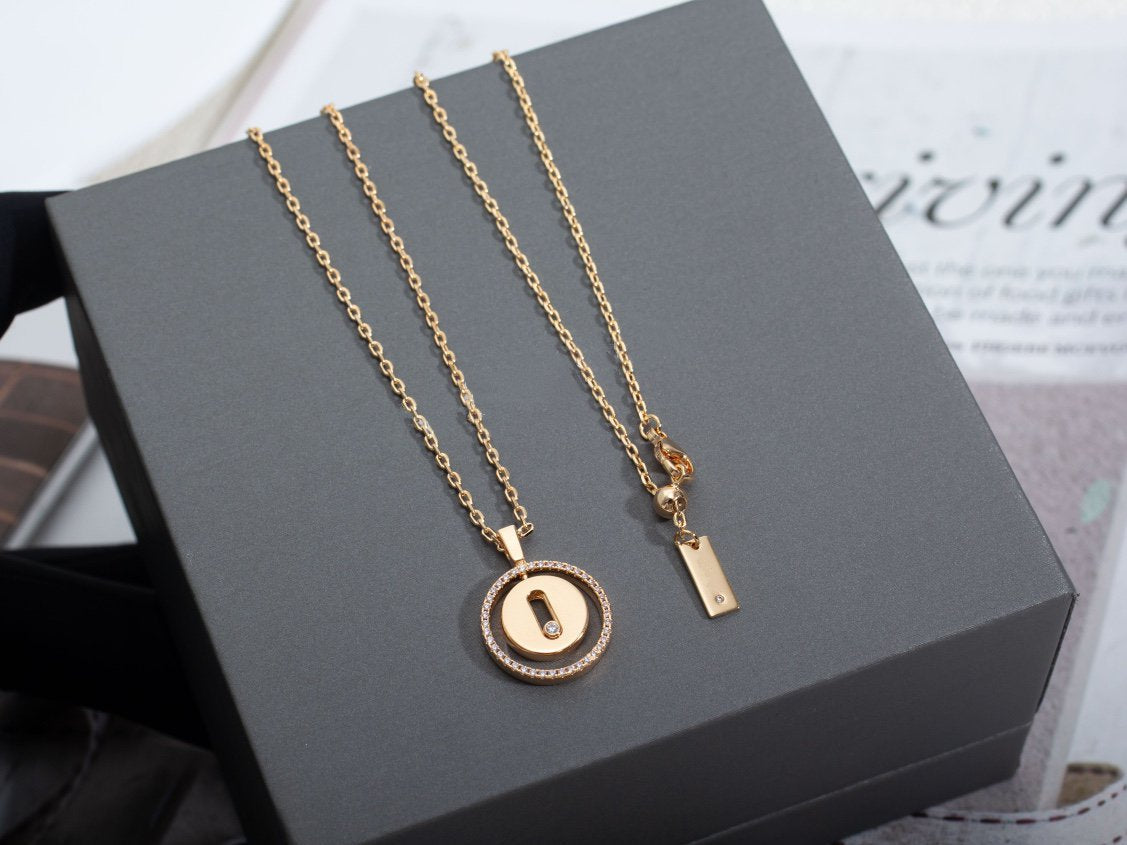[Lumi Jewelery]LUCKY MOVE PM NECKLACE PINK GOLD DIAMOND