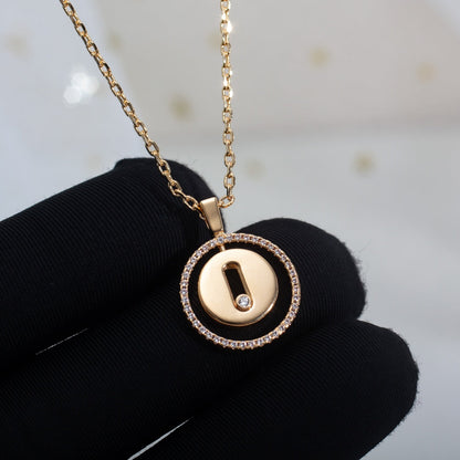 [Lumi Jewelery]LUCKY MOVE PM NECKLACE PINK GOLD DIAMOND