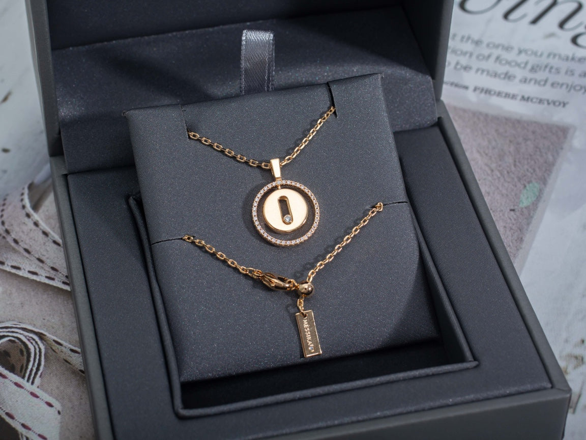 [Lumi Jewelery]LUCKY MOVE PM NECKLACE PINK GOLD DIAMOND