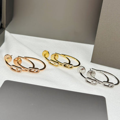 [Lumi Jewelery]CREOLES MOVE UNO PM DIAMOND EARRINGS