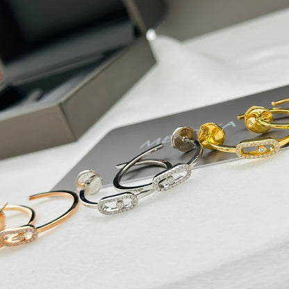 [Lumi Jewelery]CREOLES MOVE UNO PM DIAMOND EARRINGS