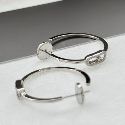 [Lumi Jewelery]CREOLES MOVE UNO PM DIAMOND EARRINGS