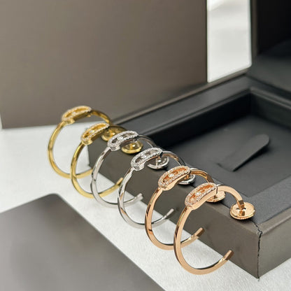 [Lumi Jewelery]CREOLES MOVE UNO PM DIAMOND EARRINGS