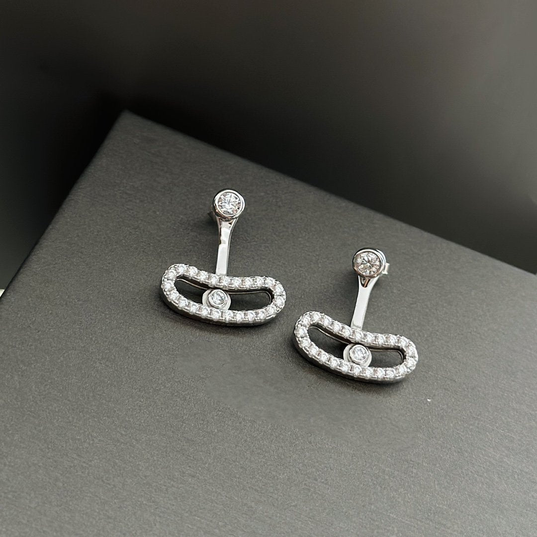 [Lumi Jewelery]MOVE UNO SILVER DIAMOND EARRINGS