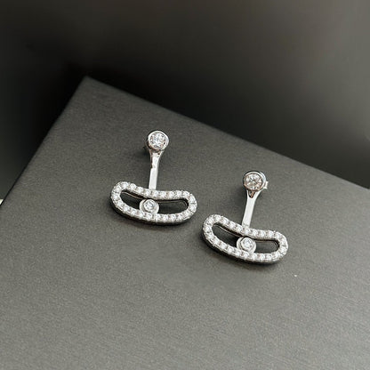 [Lumi Jewelery]MOVE UNO SILVER DIAMOND EARRINGS