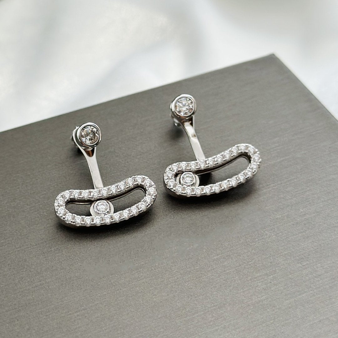 [Lumi Jewelery]MOVE UNO SILVER DIAMOND EARRINGS