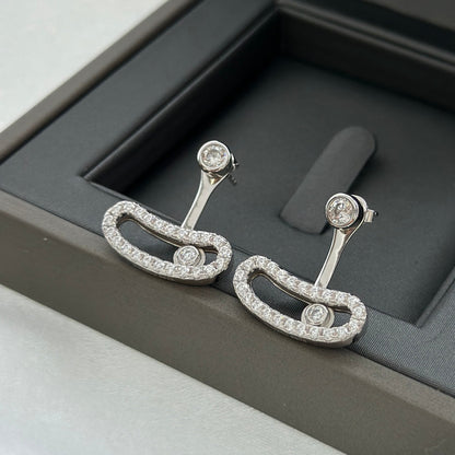 [Lumi Jewelery]MOVE UNO SILVER DIAMOND EARRINGS