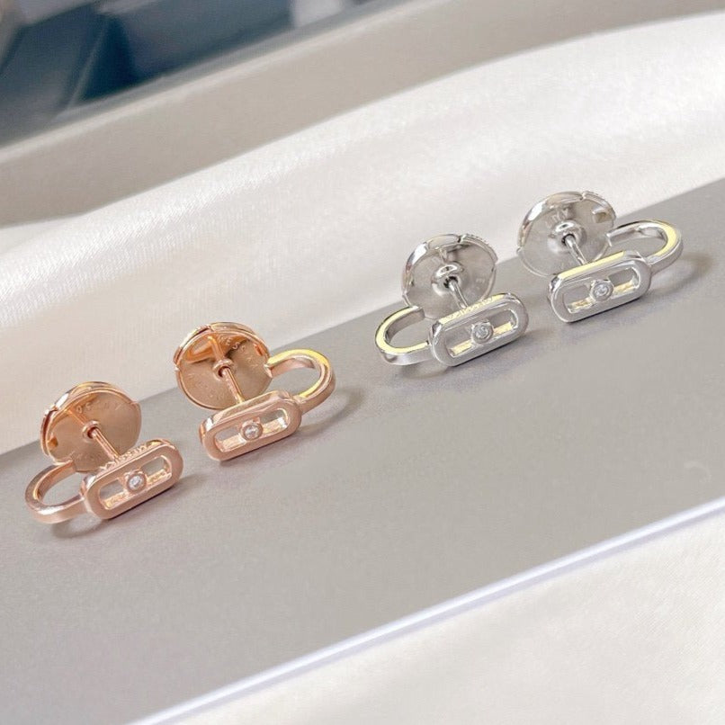 [Lumi Jewelery]CREOLES MOVE UNO MINI 1 DIAMOND EARRINGS