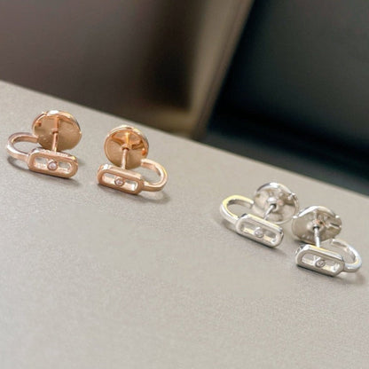 [Lumi Jewelery]CREOLES MOVE UNO MINI 1 DIAMOND EARRINGS
