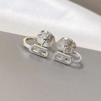 [Lumi Jewelery]CREOLES MOVE UNO MINI 1 DIAMOND EARRINGS