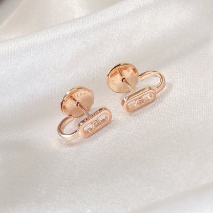 [Lumi Jewelery]CREOLES MOVE UNO MINI 1 DIAMOND EARRINGS