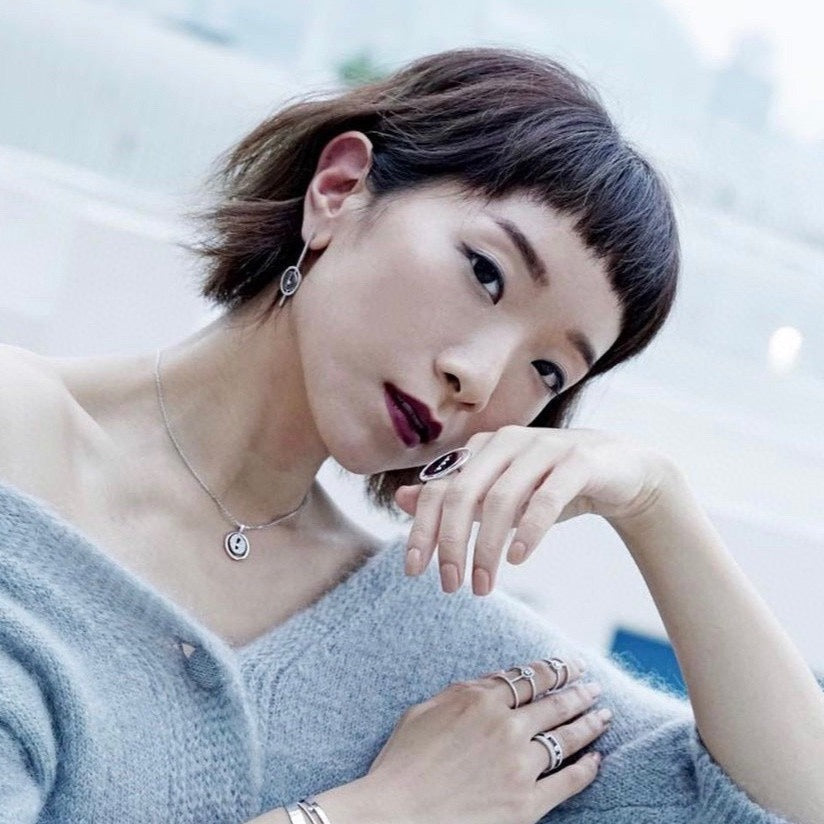 [Lumi Jewelery]LUCKY MOVE ARROW PINK GOLD DIAMOND EARRINGS