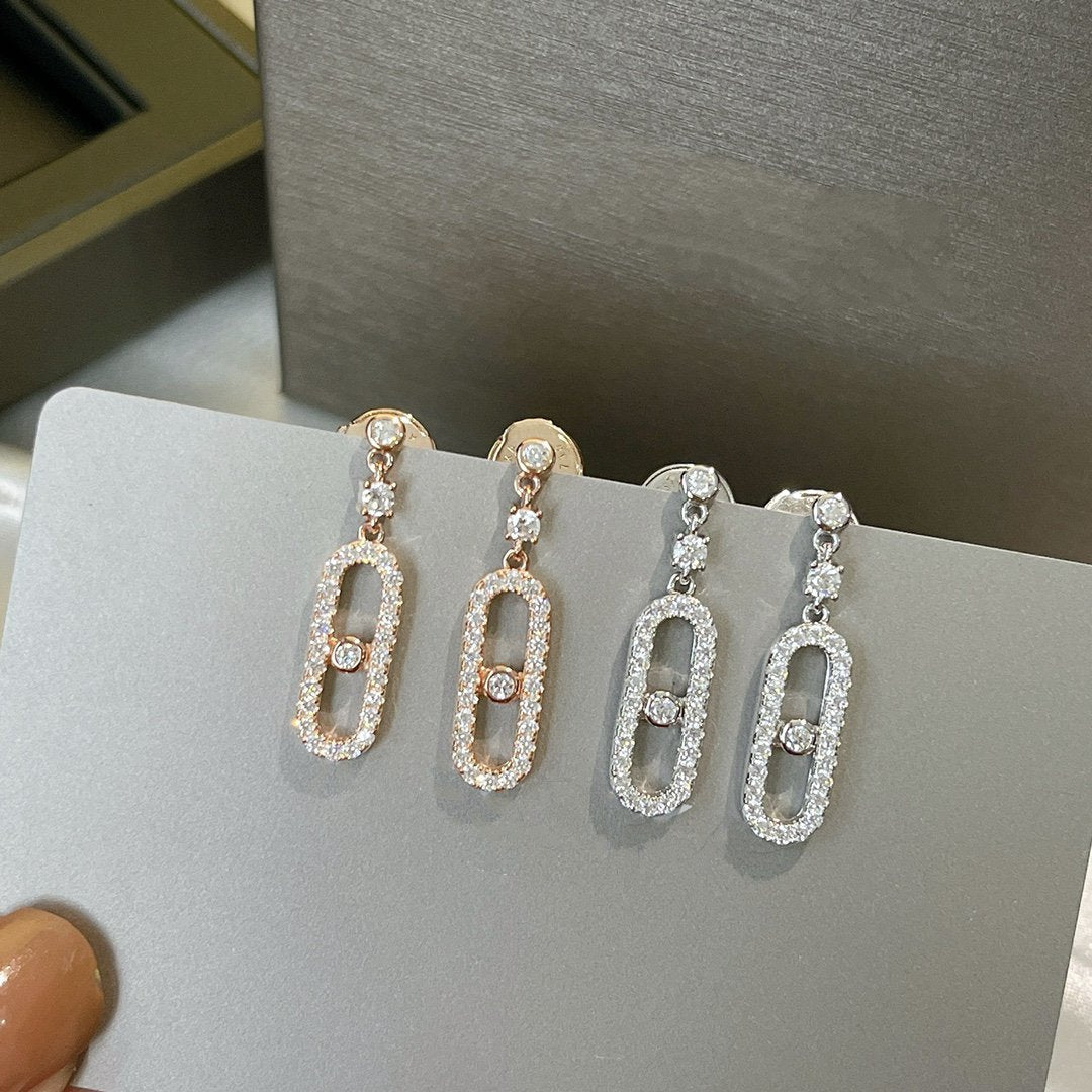 [Lumi Jewelery]DORMEUSES MOVE UNO DIAMOND EARRINGS