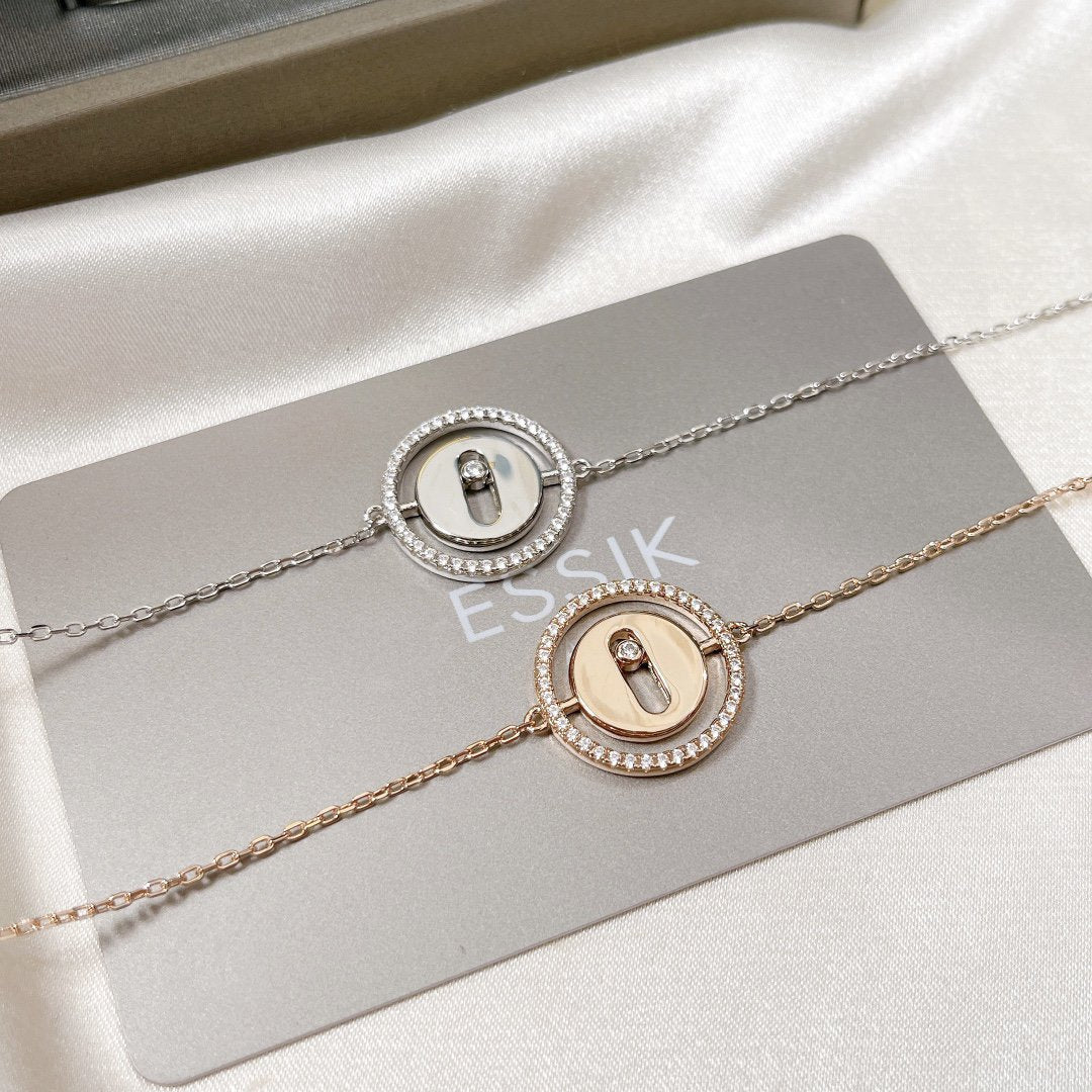 [Lumi Jewelery]LUCKY MOVE PAVED DIAMOND BRACELET