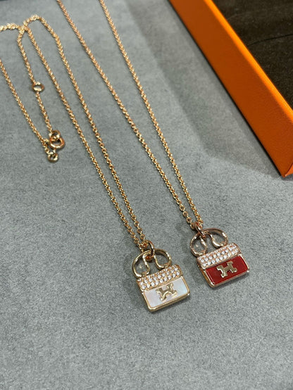 [Lumi Jewelry]H CIRCE MOISSANITE PENDANT NECKLACE GOLD