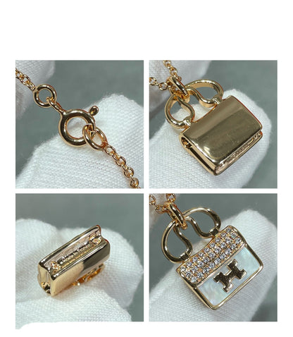 [Lumi Jewelry]H CIRCE MOISSANITE PENDANT NECKLACE GOLD