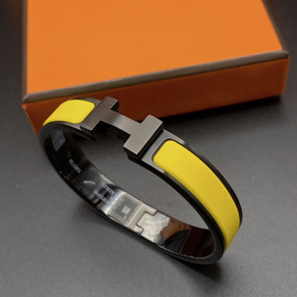 [Lumi Jewelry]CLIC HM SO BLACK YELLOW BRACELET