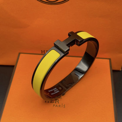[Lumi Jewelry]CLIC HM SO BLACK YELLOW BRACELET
