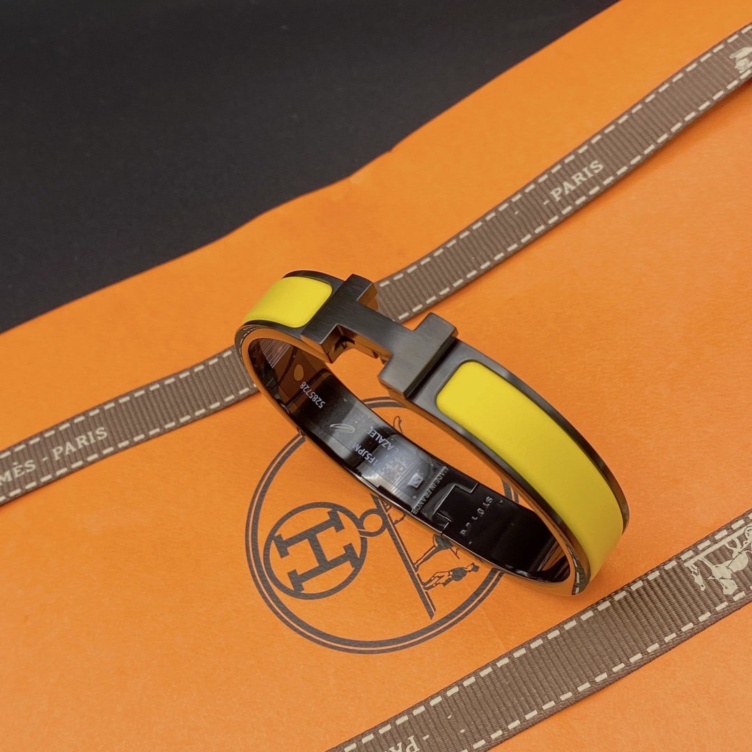 [Lumi Jewelry]CLIC HM SO BLACK YELLOW BRACELET