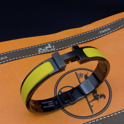 [Lumi Jewelry]CLIC HM SO BLACK YELLOW BRACELET