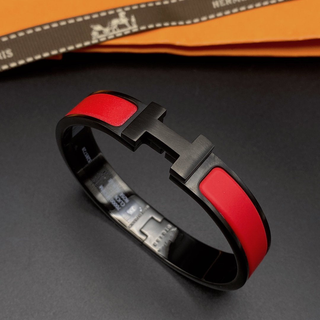 [Lumi Jewelry]CLIC HM SO BLACK RED BRACELET