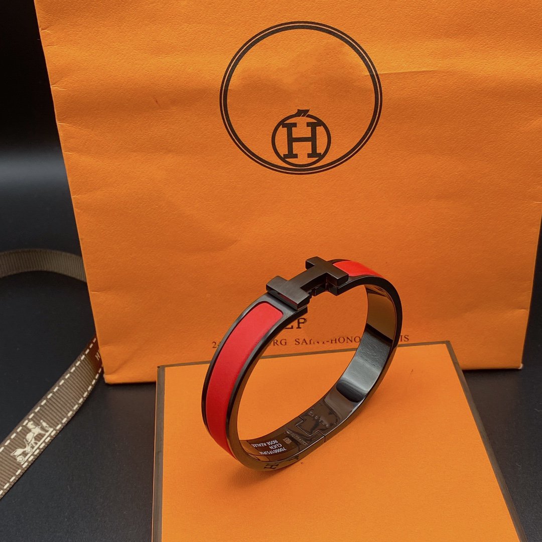 [Lumi Jewelry]CLIC HM SO BLACK RED BRACELET