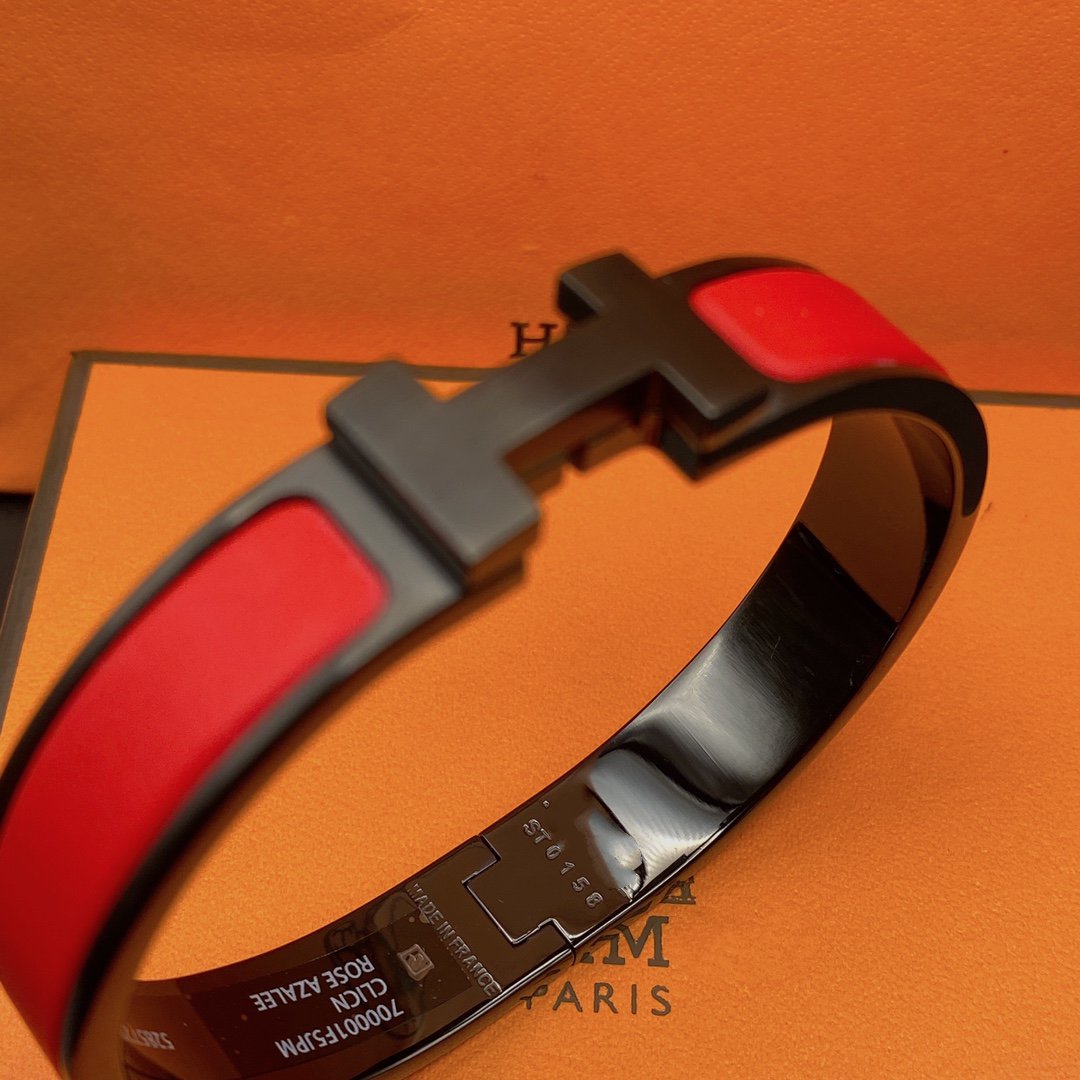 [Lumi Jewelry]CLIC HM SO BLACK RED BRACELET