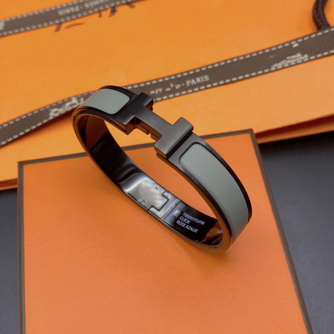 [Lumi Jewelry]CLIC HM SO BLACK GREY BRACELET