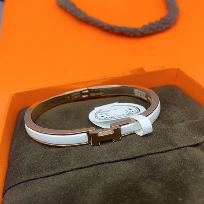 [Lumi Jewelry]CLASSIC HM CLIC WHITE 8MM ENAMEL BRACELET