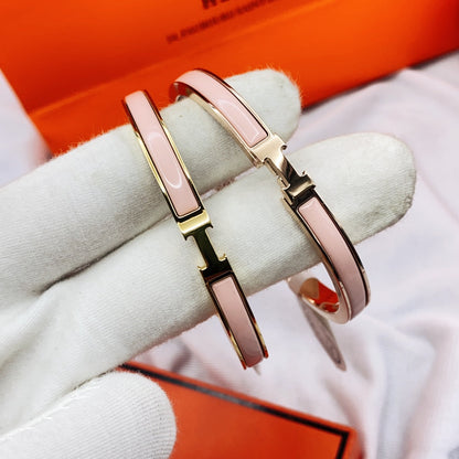 [Lumi Jewelry]CLASSIC HM CLIC  PINK 8MM ENAMEL BRACELET