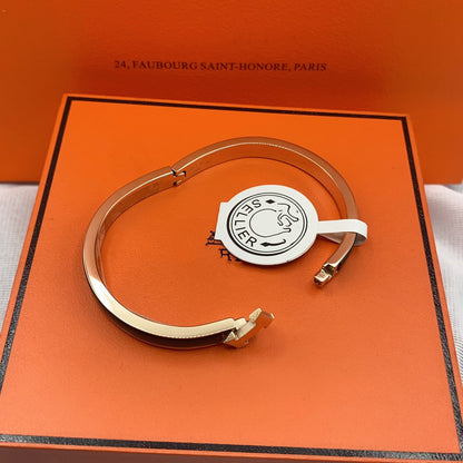 [Lumi Jewelry]CLASSIC HM CLIC BLACK 8MM ENAMEL BRACELET