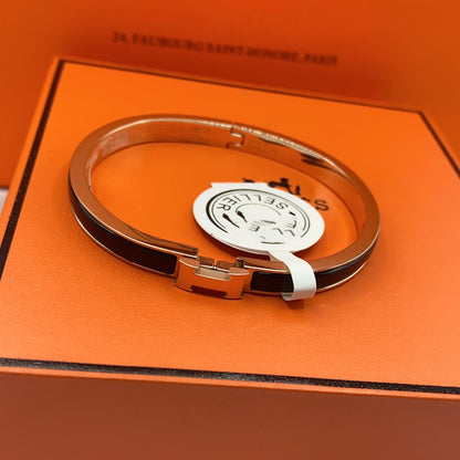 [Lumi Jewelry]CLASSIC HM CLIC BLACK 8MM ENAMEL BRACELET