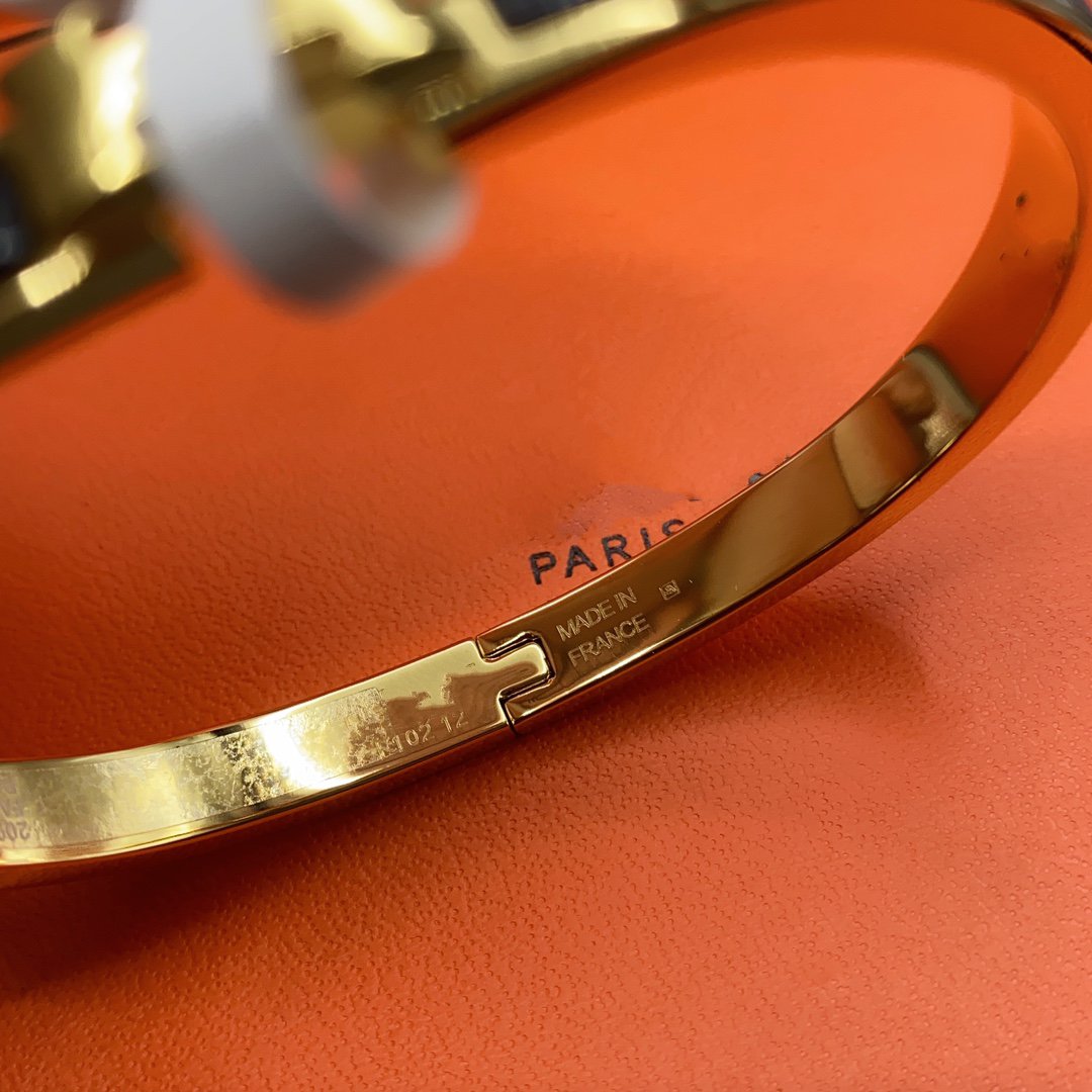 [Lumi Jewelry]CLASSIC HM CLIC BLACK 8MM ENAMEL BRACELET