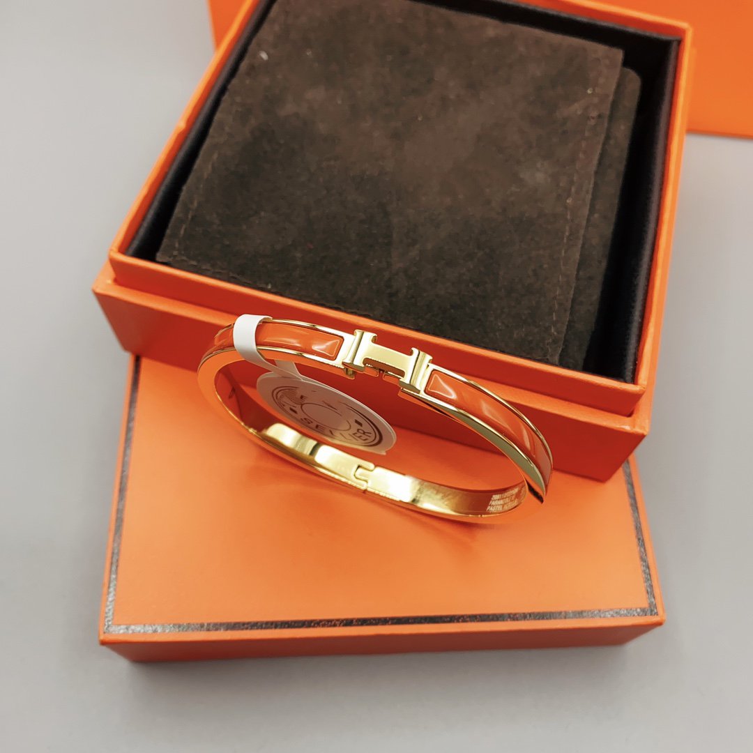 [Lumi Jewelry]CLASSIC HM CLIC RED 8MM ENAMEL BRACELET