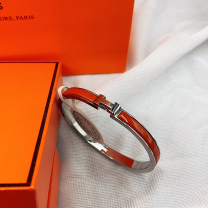 [Lumi Jewelry]CLASSIC HM CLIC RED 8MM ENAMEL BRACELET