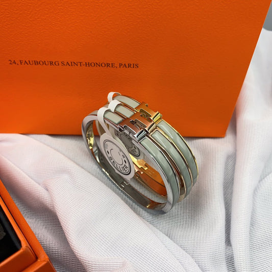 [Lumi Jewelry]CLASSIC HM CLIC GREEN 8MM ENAMEL BRACELET