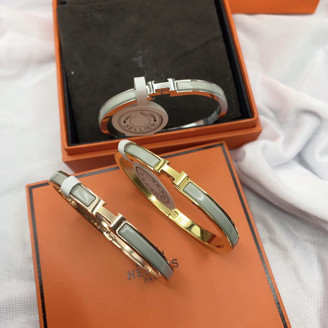 [Lumi Jewelry]CLASSIC HM CLIC GREEN 8MM ENAMEL BRACELET