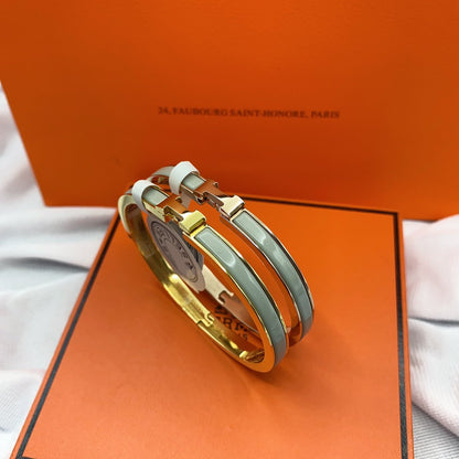 [Lumi Jewelry]CLASSIC HM CLIC GREEN 8MM ENAMEL BRACELET