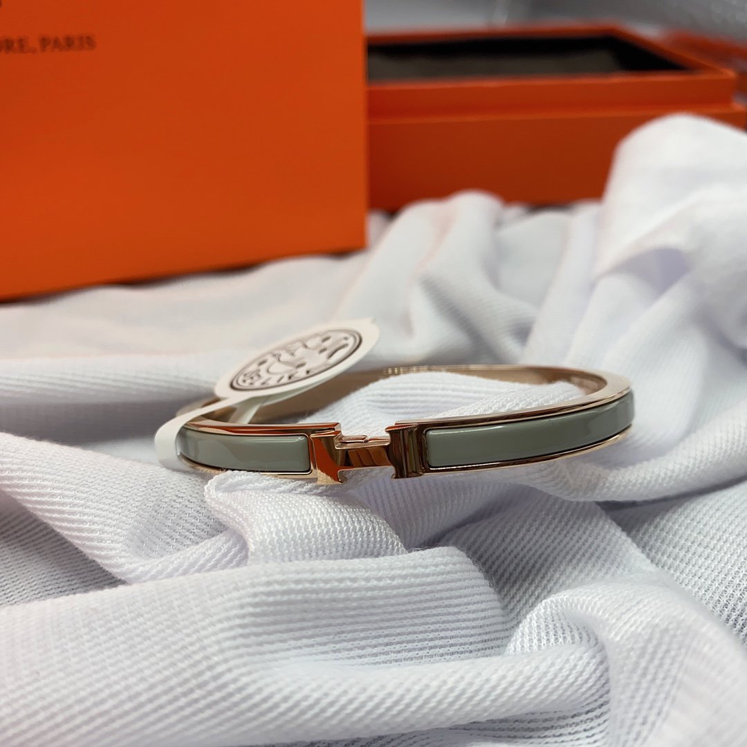 [Lumi Jewelry]CLASSIC HM CLIC GREEN 8MM ENAMEL BRACELET